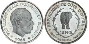 Côte d'Ivoire - 10 francs 1966