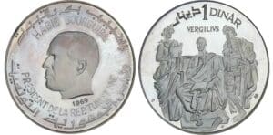Tunisie - Habib Bourguiba - Dinar 1969 Tunisie - Habib Bourguiba - Dinar 1969