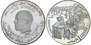 Tunisie - Habib Bourguiba - Dinar 1969 Tunisie - Habib Bourguiba - Dinar 1969