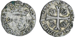 Charles X (1589-1590) - Douzain aux 2 C - 1er type - 1593 P (Dijon)