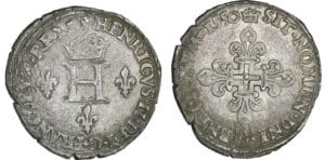 Henri II (1547-1559) - Gros de 6 blancs de NESLES - 1550 A (Paris) Henri II (1547-1559) - Gros de 6 blancs de NESLES - 1550 A (Paris)
