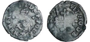 Henri III (1574-1589) - Liard du Dauphiné - 1er type - 1577 (Grenoble) Henri III (1574-1589) - Liard du Dauphiné - 1er type - 1577 (Grenoble)