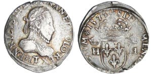 Henri III (1574-1589) - Teston - 3ème type - 1575 T (Nantes)