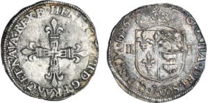 Henri IV (1589-1610) - Quart d'écu de Béarn - 1596 (Morlaàs) Henri IV (1589-1610) - Quart d'écu de Béarn - 1596 (Morlaàs)