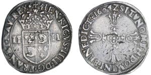 Henri IV (1589-1610) - Quart d'écu du Dauphiné - 1604 Z (Grenoble) Henri IV (1589-1610) - Quart d'écu du Dauphiné - 1604 Z (Grenoble)