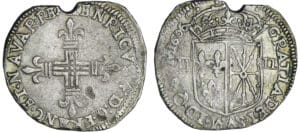 Henri IV (1589-1610) - Quart d'écu de Navarre - 1606 (Saint-Palais)