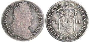 Louis XIV (1643-1715) - 11 sols de Strasbourg - 1711 BB (Strasbourg)