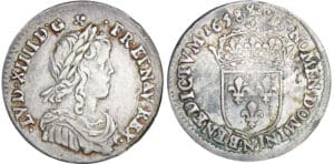 Louis XIV (1643-1715) - 1/12 d'écu à la mèche longue - 1658 N (Montpellier)