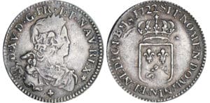 Louis XV (1715-1774) - 1/6 écu de France - 1722 N (Montpellier) Louis XV (1715-1774) - 1/6 écu de France - 1722 N (Montpellier)
