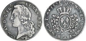 Louis XV (1715-1774) - 1/5 d'écu au bandeau - 1771 CC (Besançon)