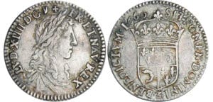 Louis XIV (1643-1715) - 1/12 écu du Dauphiné au buste juvénile - 1660 Z (Grenoble)