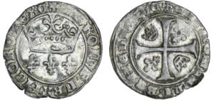 Charles VII (1422-1461) - Blanc aux trois lis - Chinon