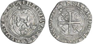 Charles VII (1422-1461) - Blanc à la couronne - Saint-Lô
