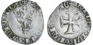 Charles VI (1380-1422) - Double tournois Niquet - Paris