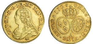 Louis XV (1715-1774) - Louis d’or aux lunettes - 1726 A (Paris) 2ème sem Louis XV (1715-1774) - Louis d’or aux lunettes - 1726 A (Paris) 2ème sem