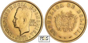Bolivie - 14 grams (20 bolivanos) 1952 Bolivie - 14 grams (20 bolivanos) 1952