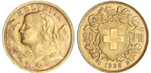 Suisse - 20 francs 1935