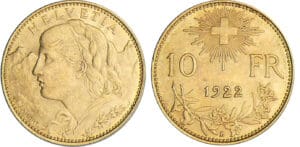 Suisse - 10 francs 1922