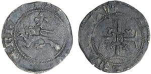 Henry V de Lancastre (1415-1422) - Double tournois Niquet dit Léopard - Rouen