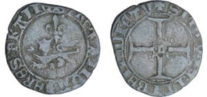 Henry V de Lancastre (1415-1422) - Double tournois Niquet dit Léopard - Rouen