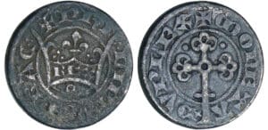 Philippe VI (1328-1350) - Double tournois - 2ème type - Piéfort 4ème émission 27 décembre 1348