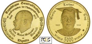 République de Centre Afrique - Martin Luther King - 3000 francs 1970 République de Centre Afrique - Martin Luther King - 3000 francs 1970