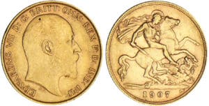 Grande-Bretagne - Edward VII - 1/2 souverain 1907 Grande-Bretagne - Edward VII - 1/2 souverain 1907