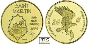 France - Saint Martin - Protection de la faune - 20 euro 2004 - essai
