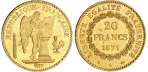 20 francs Génie - 1871 A (Paris) 20 francs Génie - 1871 A (Paris)