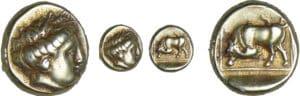 Asie mineure - Lesbos - Mytiléne - 1/6 de statère d'électrum (450-330 av. J.-C.)