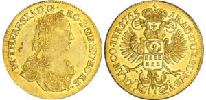 Hongrie - Maria Theresia - Dukat 1765 (Karsburg) Hongrie - Maria Theresia - Dukat 1765 (Karsburg)