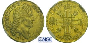 Louis XIV (1643-1715) - Louis d’or au soleil - 1714 A (Paris) Louis XIV (1643-1715) - Louis d’or au soleil - 1714 A (Paris)