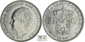 Curaçao - 2 1/2 gulden 1944 D Curaçao - 2 1/2 gulden 1944 D