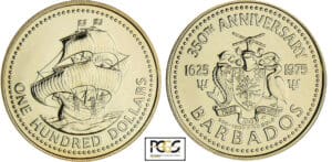 Barbades - 100 dollars 1975 Barbades - 100 dollars 1975