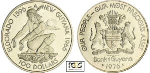 Guyana - 100 dollars 1976 Guyana - 100 dollars 1976
