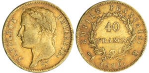 40 francs Napoléon revers répulique - 1809 M (Toulouse)
