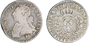 Louis XVI (1774-1792) - 1/10 écu aux branches d’olivier - 1785 A (Paris) légende LUD XV