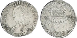 Charles IX (1560-1574) - Teston - 2ème type - 1570 M (Toulouse) Charles IX (1560-1574) - Teston - 2ème type - 1570 M (Toulouse)