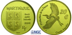 France - Martinique - Protection de la faune - 20 euro 2004 - essai France - Martinique - Protection de la faune - 20 euro 2004 - essai
