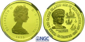 Turks et Caicos (îles) - 50 crowns 1975