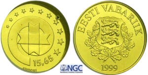Estonie - 15.65 krooni 1999 Estonie - 15.65 krooni 1999