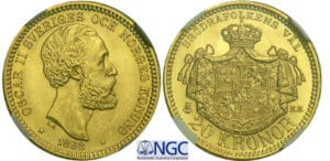 Suède - Oscar II - 20 kronor 1898 EB