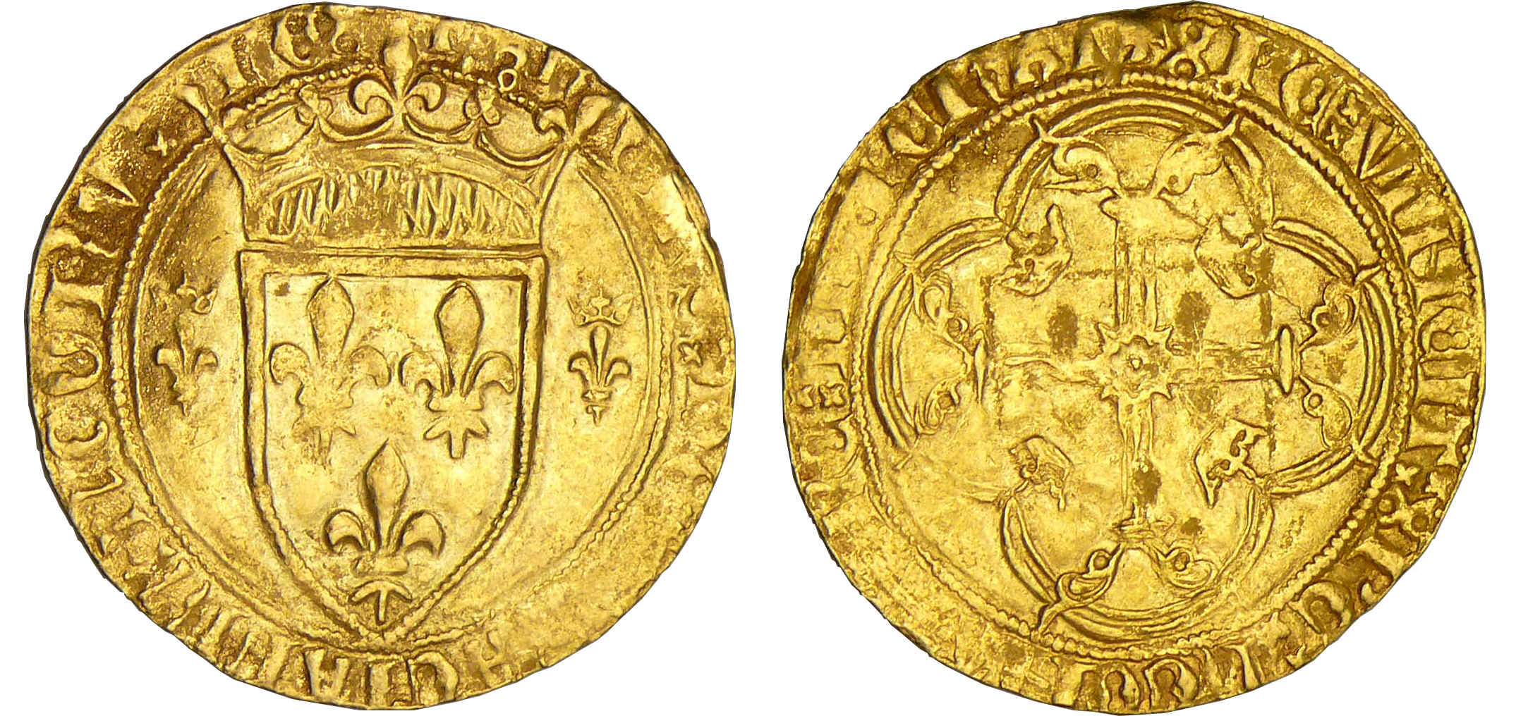 Charles VII (1422-1461) - Ecu d'or à la couronne - Romans Charles VII (1422-1461) - Ecu d'or à la couronne - Romans