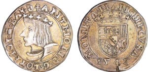 Duché de Lorraine - Antoine - Teston 1542 (Nancy)