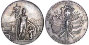 Suisse - Médaille de tir cantonal de Vaudois 1891 Suisse - Médaille de tir cantonal de Vaudois 1891