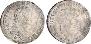 Louis XV (1715-1774) - ½ écu vertugadin - 1716 B (Rouen) flan réf Louis XV (1715-1774) - ½ écu vertugadin - 1716 B (Rouen) flan réf