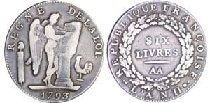 Ecu de 6 livres FRANCOISE - 1793 AA (Metz)