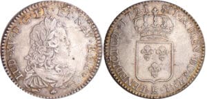 Louis XV (1715-1774) - Ecu de France - 1721 E (Tours) flan réf Louis XV (1715-1774) - Ecu de France - 1721 E (Tours) flan réf