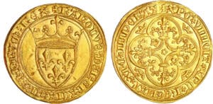 Charles VI (1380-1422) - Ecu d'or à la couronne - Villeneuve les Avignons
