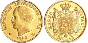 Italie - Règne d'Italie - 20 lire 2ème type - 1812 M (Milan) Italie - Règne d'Italie - 20 lire 2ème type - 1812 M (Milan)